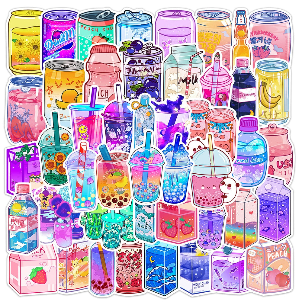 Beverage Sticker Pack 3 (50pcs) – StickerBomb.com