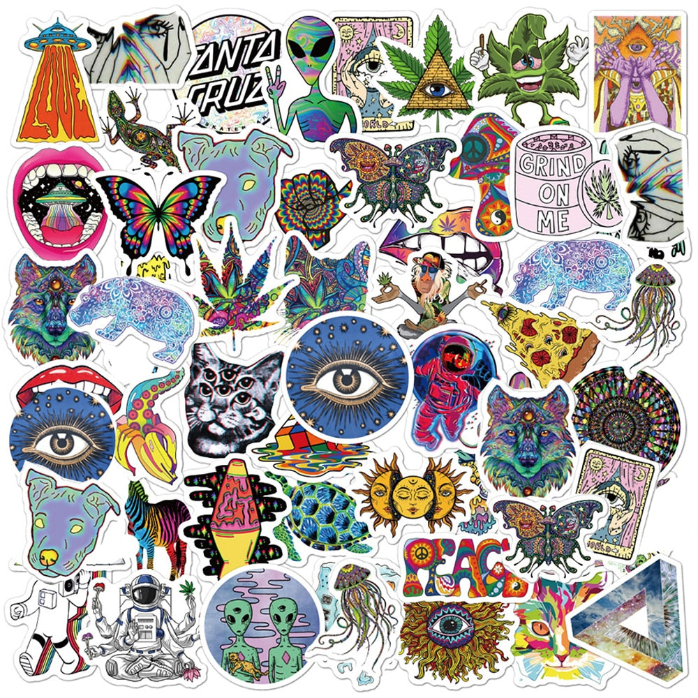 Ganja Sticker Pack 2 (50pcs) – StickerBomb.com